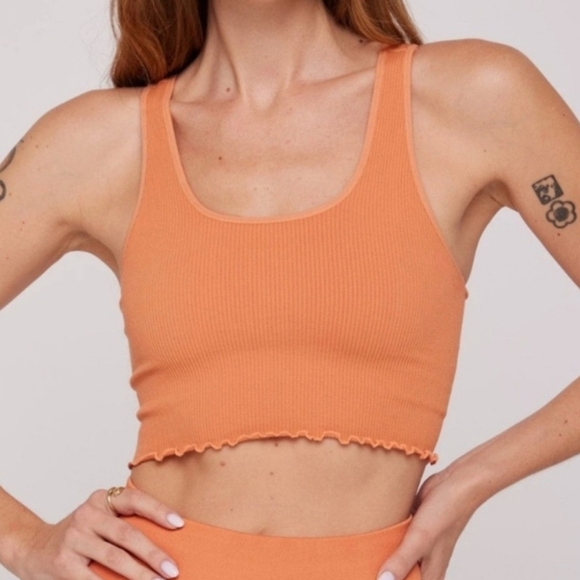 Spiritual Gangster Amor Crop Tank Melon NEW Size XS/S - Picture 4 of 6